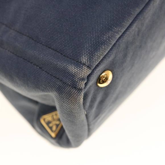 PRADA Canapa GM Tote Bag Canvas Navy Auth yk10287 - Picture 9 of 16